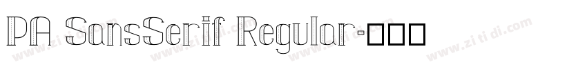 PA SansSerif Regular字体转换